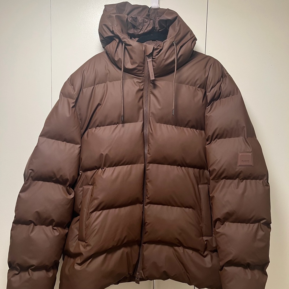Rains Alta Puffer Jacket Brown XL